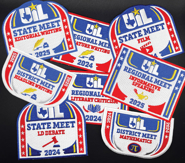 2025 and 2024 UIL Academic Patches - Events E thru M