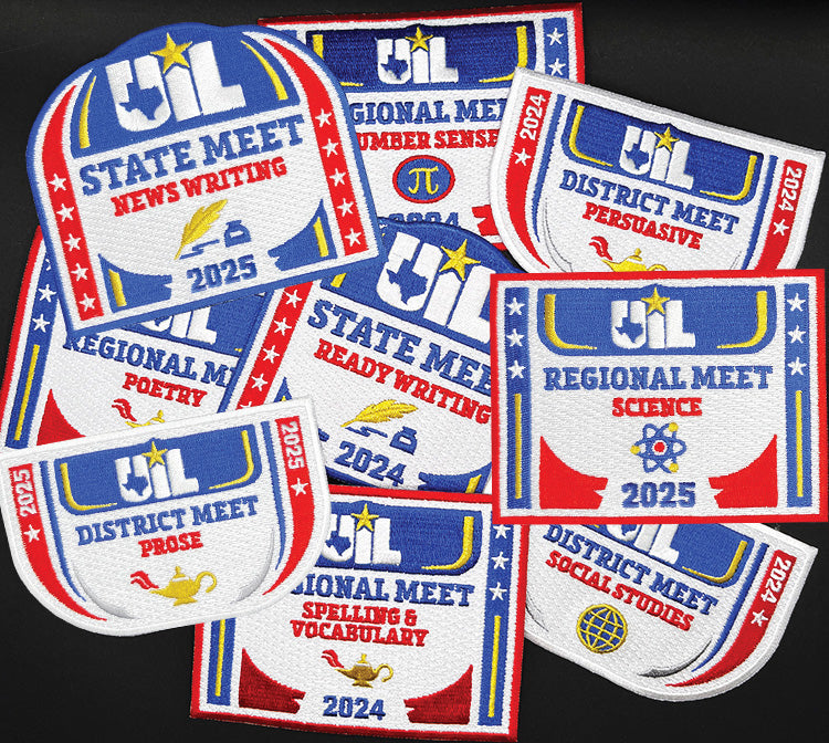 2025 and 2024 UIL Academic Patches - Events N thru S